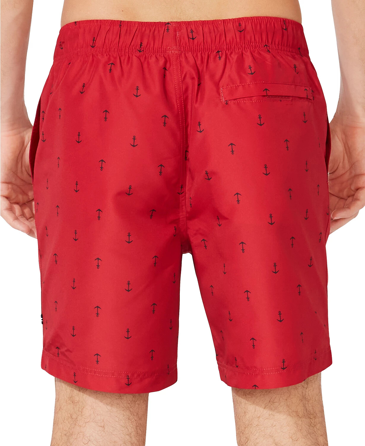 Nautica Men's Size XL Red Quick Dry Anchor Print 8" Swim Trunks eBay