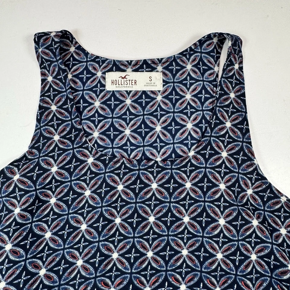 Camiseta sin mangas HOLLISTER para mujer geométrica sin mangas fluida boho playa talla S Foto 3 de 4