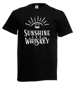 Herren T-Shirt Sunshine and Whiskey Größe bis 5XL