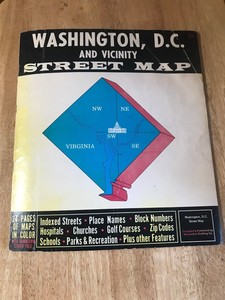 Street Map Book Washington Dc And Vicinity Ebay - 