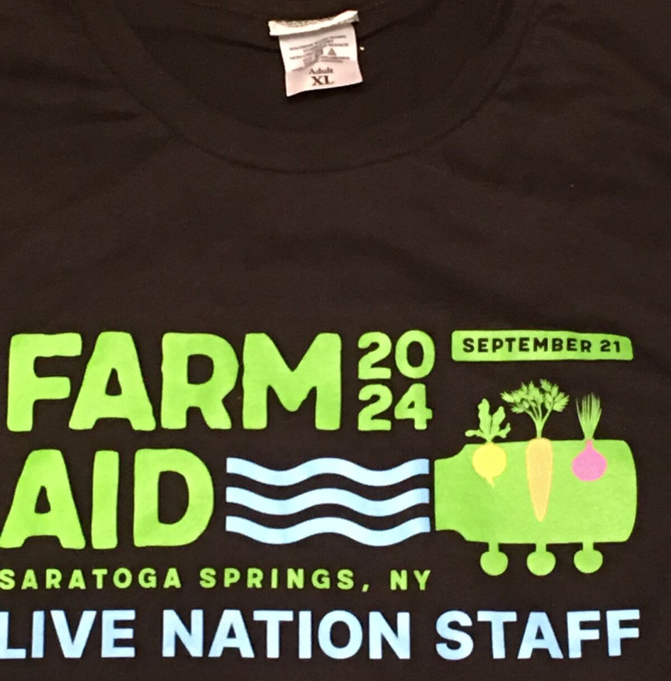 2024 Farm Aid LotXL Staff TShirt, XXL TShirt,Water BottleSaratoga