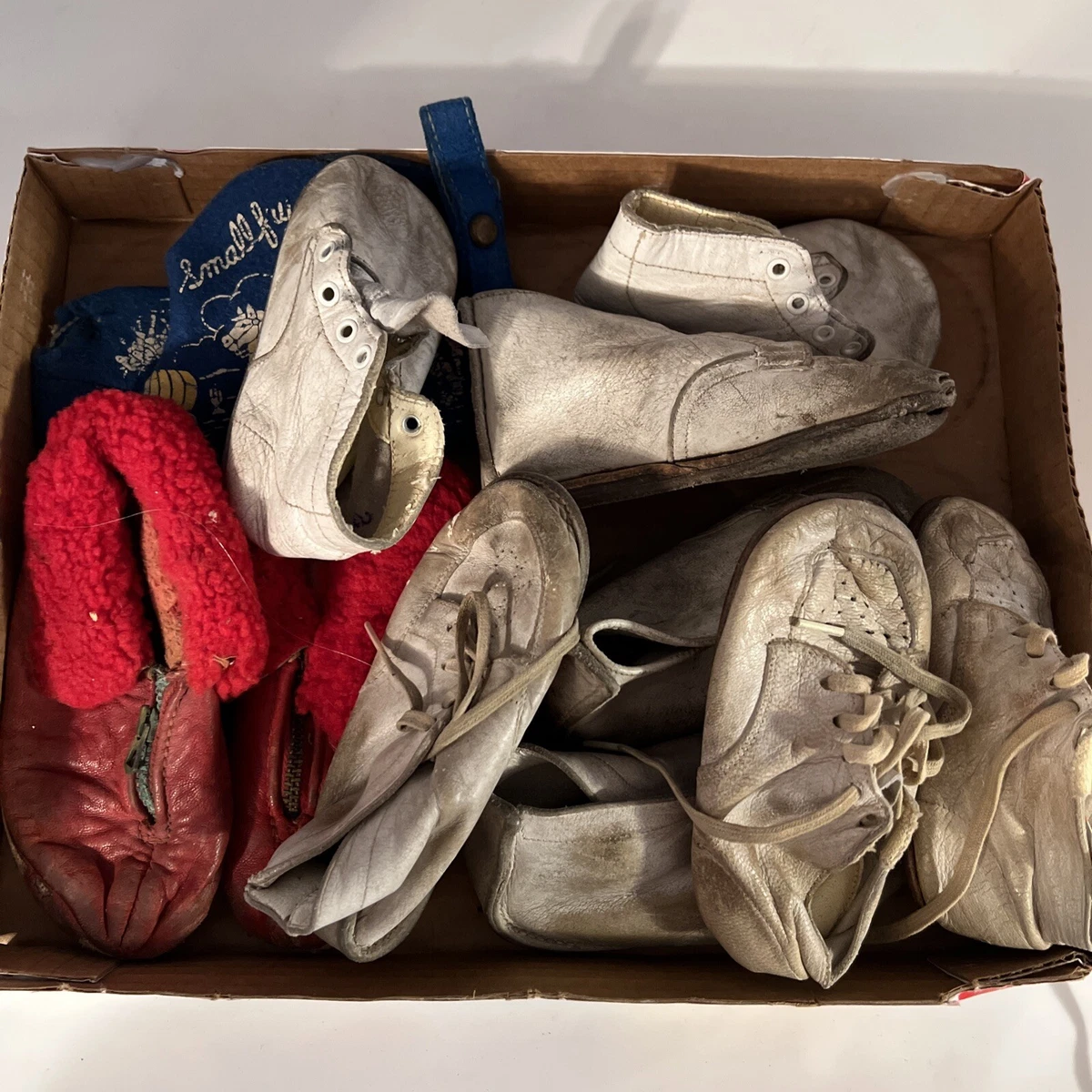 Lot Of Vintage Baby Shoes Used. Perfect for Nursery Room