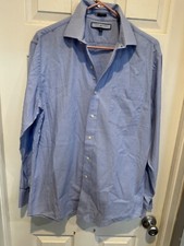 Tommy Hilfiger Ithaca Men  s Dress Shirt Size L Slim Fit 16 34-35 