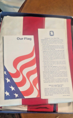 ANNIN American Flag  3' x 5'  Embroidered 100% Cotton Flown over U.S. Capital
