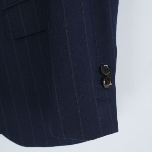 Giacca cappotto sportivo uomo a righe blu blazer 34R taglia UK DOPPELGANGER ROMA - Foto 9 di 14