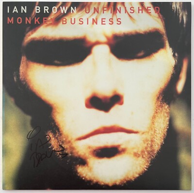 Ian Brown Hand Signed Unfinished Monkey Business Vinyl Stone Roses EXACT PROOF