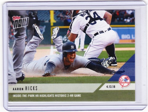 2018 Topps Now 74 Aaron Hicks