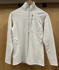 Patagonia Women's XS White R1 1/2 Zip Jacket Grid Fleece Regulator Lightweight