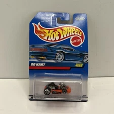 1998 Hot Wheels Mainline/Collector #1106 GO KART Orange w/Chrome 5DotSp-Front MW