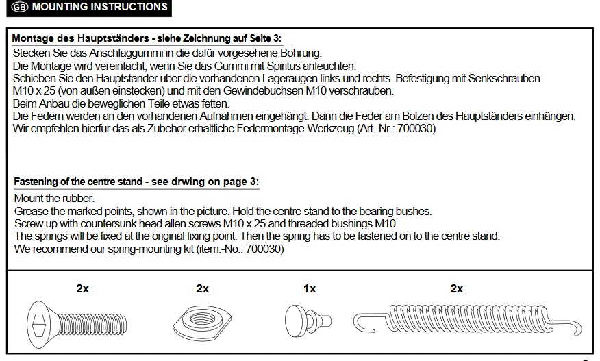Soporte central BMW F650GS Twin / F700GS - negro POR HEPCO y Becker (2008-2017) Foto 4 de 4