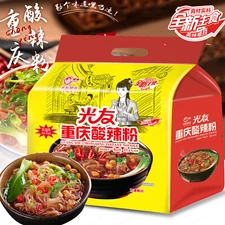 4x Instant Chinese Noodles Non-Fried Chongqing Hot & Sour Vermicelli Quick Lunch