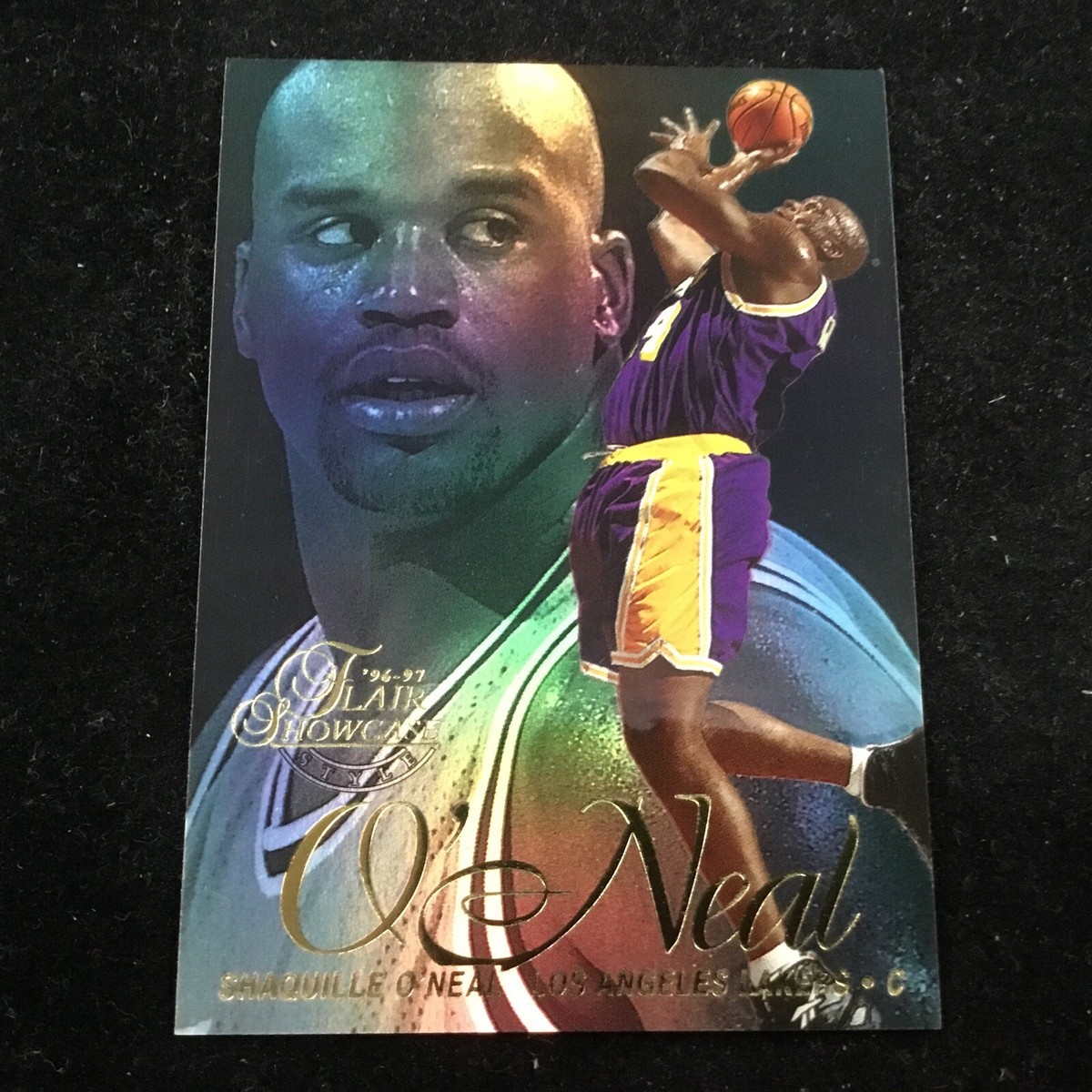 1996-97 Flair Showcase Row 2 #10 Shaquille O'Neal HOF Los Angeles