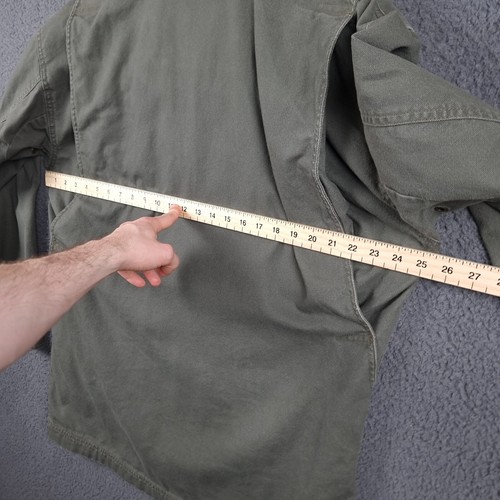 Chaqueta LL BEAN De Colección Para Hombres M Mediana Verde Granero Campo Abrigo Caza Franela Forrada - Imagen 5 de 9