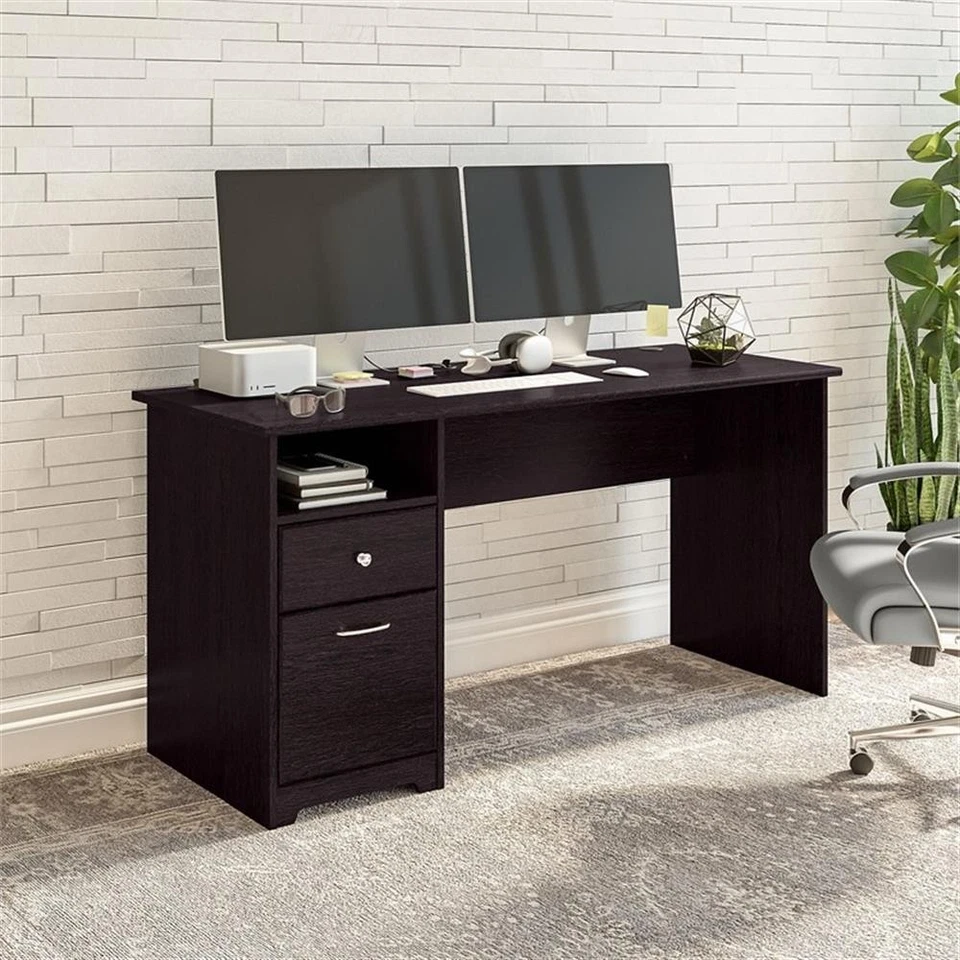 Cabot 60W Computer Desk with Drawers in Espresso Oak - Engineered Wood - Image 2 of 4
