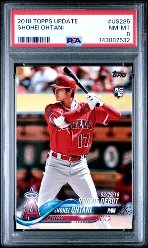 2018 Topps Update #US285 Shohei Ohtani PSA 8