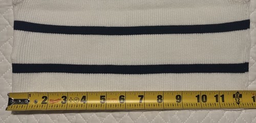 Zara Girls 9-10 Navy Striped and Ivory Knit Tank To be worn Alone or Underneath - Picture 5 of 5