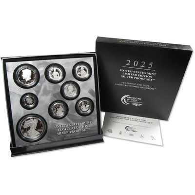 #ad #ad 2025 U.S. Mint Limited Edition Silver Proof Set Collectible OGP COA $379.99