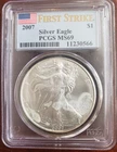 2007 US Silver American Eagle PCGS MS69 First Strike 1 oz