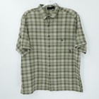 Patagonia Shirt Mens XL Green Plaid Short Sleeve Organic Cotton Outdoor Casual
