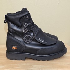 Timberland Pro Met Guard Steel Toe Waterproof Work Boots Black Leather Men's 11