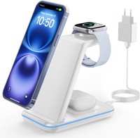 Geekera 3In1 Wireless Charger Induktive Ladestation FüR Iphone Apple Watch