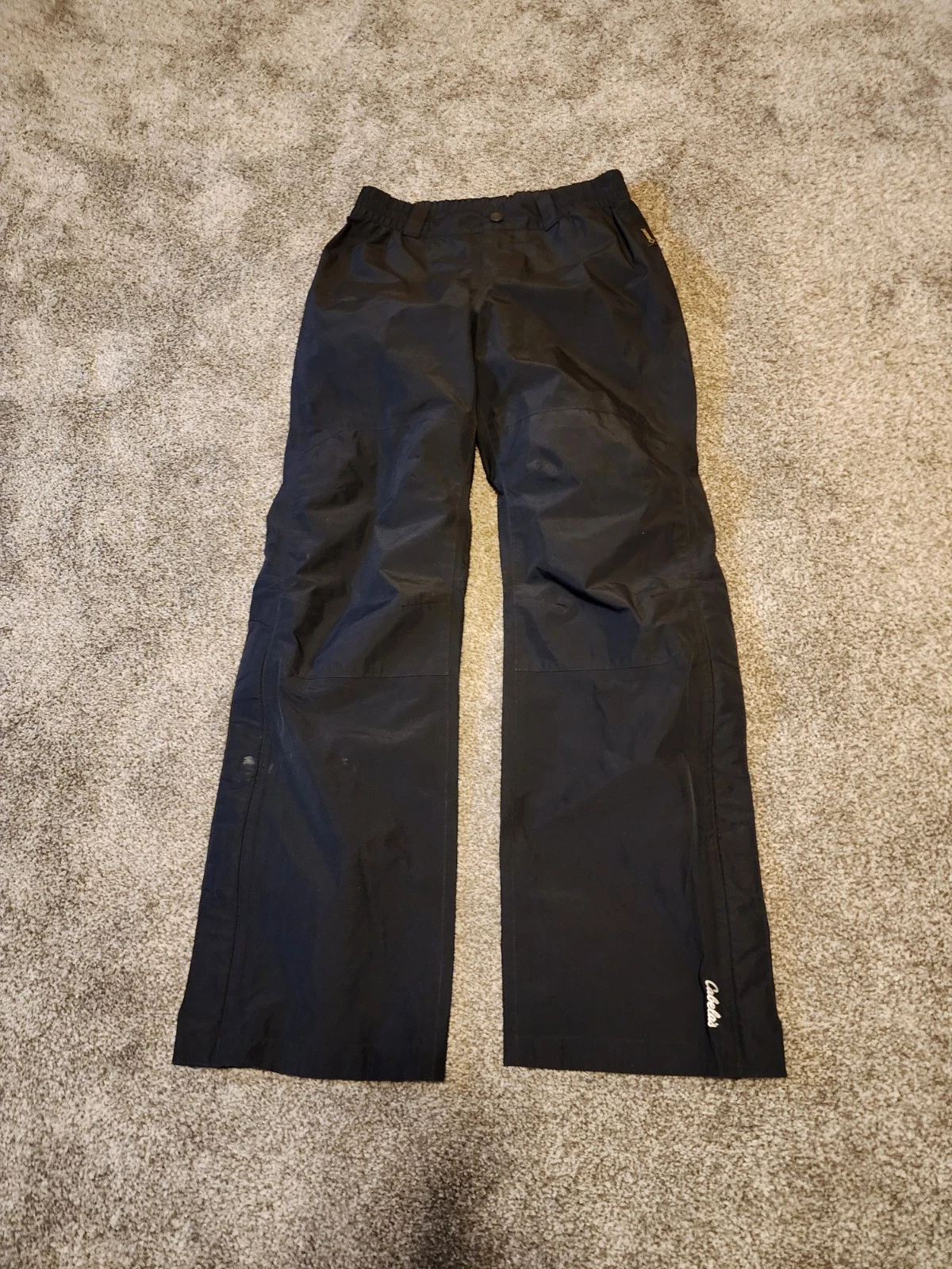 Cabelas Pants Mens Size Small (Fits 30X30) Black Waterproof Outdoors Gore-TEX