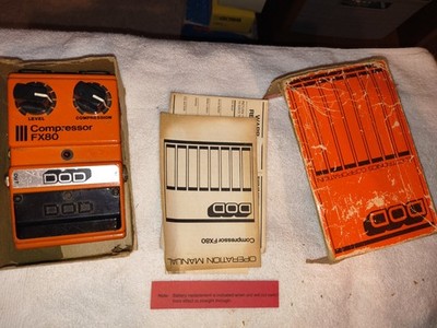 Vintage 1982 DOD FX80 Compressor Guitar Effect Pedal USA