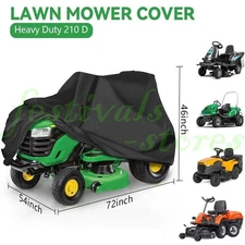 Heavy Duty Riding Lawn Tractor Mower Cover Waterproof UV Protector Fits 72"x54''