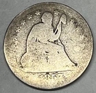 1857-P Seated Liberty Quarter 25C. Album Filler