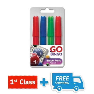 4 Stück BINGO TUPFER TUPFER BINGO MARKER BUNTE STIFTE FÜR BINGO-TICKETS NEU.