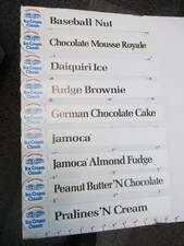Baskin Robbins ice cream 1980s flavor sign CLASSIC eagle PRALINES N CREAM