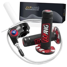 22mm 7/8" Throttle Twists Grip with Throttle Cable Upgraded Type A-Red