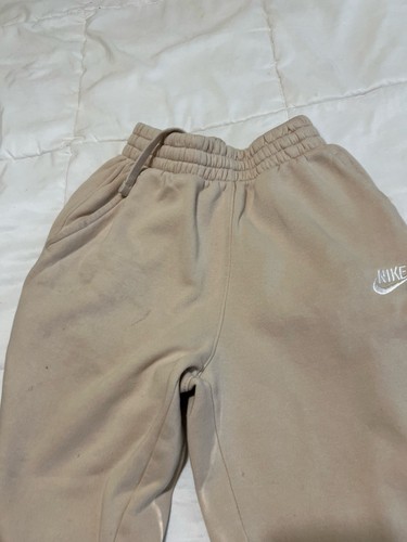 Nike Youth Large Sweatpants Light Tan Open Leg - Picture 2 of 3