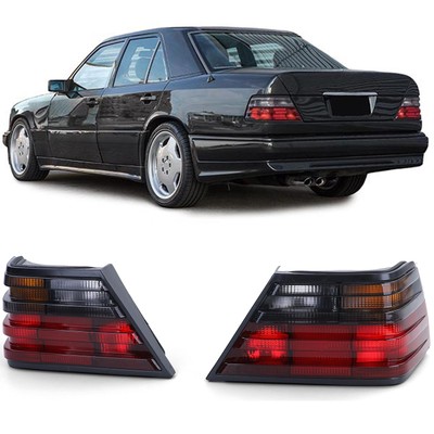 Rückleuchten Rot Schwarz Paar für Mercedes W124 Limousine Coupe Cabrio 85-93