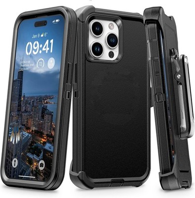 Shockproof Heavy Duty Case For iPhone 13 Pro Belt Clip Holster Screen Protector
