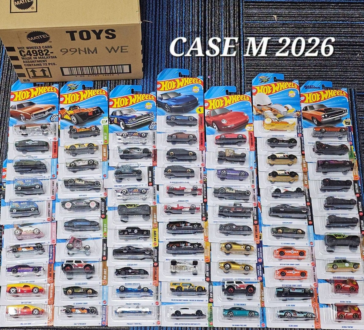 HOT WHEELS MAINLINE CASE M 2026 72pcs IN SEALED BOX FACTORY SINGLE