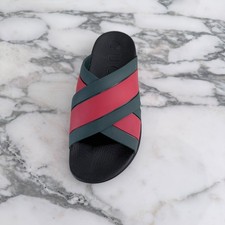 GUCCI - 630326 Sandalo uomo gomma nero rosso scuro - SOLO scarpa sinistra