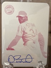2024 DAVE STEWART LEAF PRESS PASS PREMIUM AUTO  1/1 Metal Printing Plate Magenta