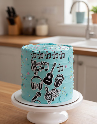 Essbar Musik Rocker Tortenaufleger Hard ROCK Gitarre Torte Zuckermasse Esspapier