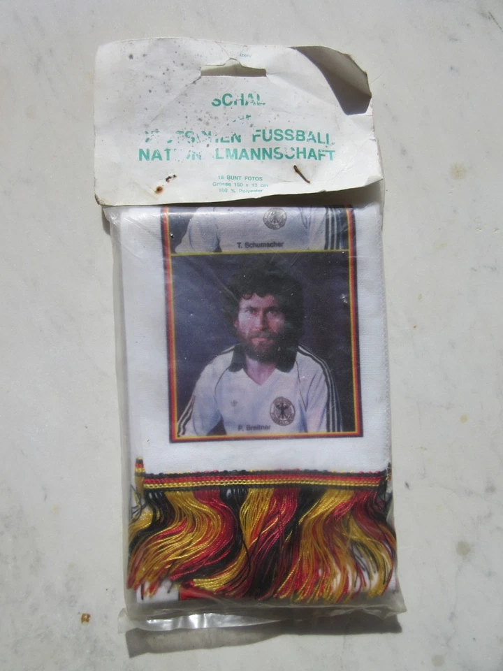 Echarpe ALLEMAGNE vintage joueur DFB 1980 SCHAL Germany Mannschaft Deutschland - Photo 1/4