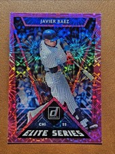 Javier Baez 2020 Donruss Elite Series Pink Fireworks No. E-2
