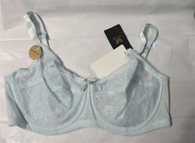 NWT Wacoal 34D Chantilly Lace Retro Chic Bra 855186 Blue 131066