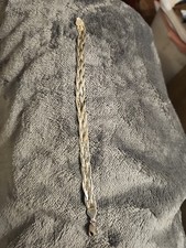 Flach geflochtenes Armband 8 Zoll signiert Italien Sterlingsilber 925 italienisch