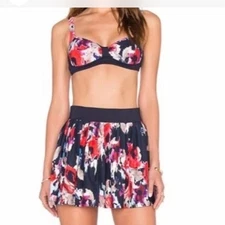Kate Spade Swim Skirt In Columbe D'or Cover Up Skirt In Navy Floral Size XS