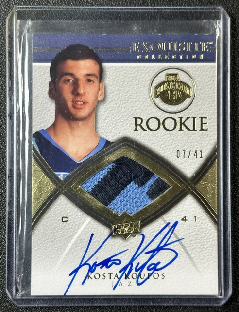 KOSTA KOUFOS 2008-09 UD EXQUISITE COLL #75 ROOKIE PARALLEL PATCH AUTO GOLD /41