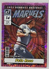 2023 Donruss Marvels | #M5 Pete Rose | Pink Fireworks Refractor Cincinnati Reds