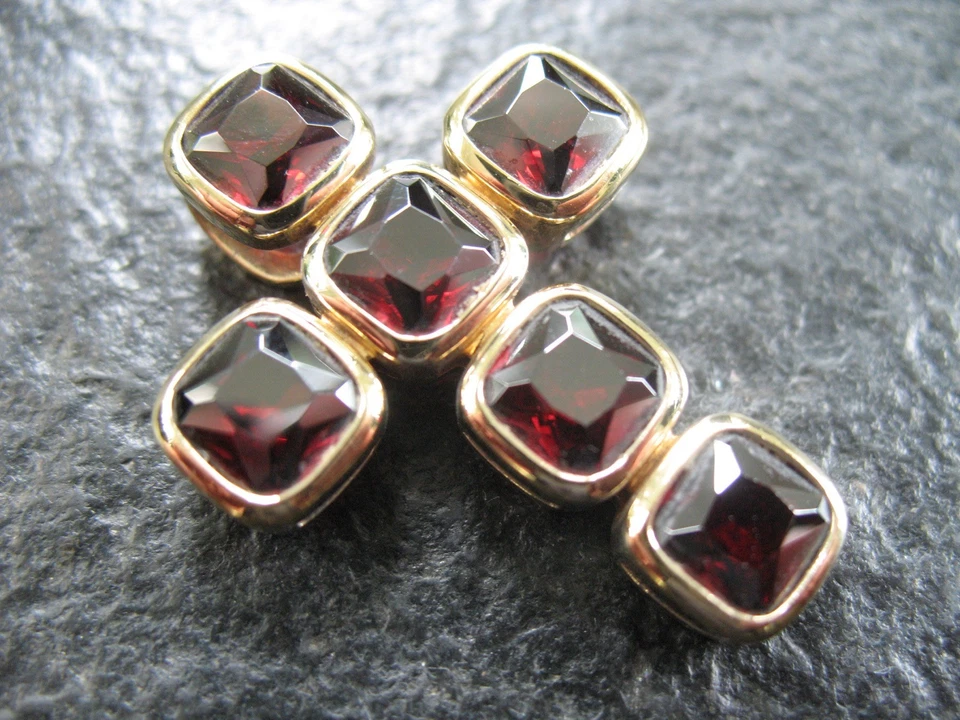 Anhänger Silber 925 vergoldetes Kreuz mit Granat Edelsteinen - Bild 2 von 4