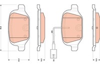 1 X Bremsbelagsatz BremsbeläGe TRW GDB1894 FüR Fiat 500
