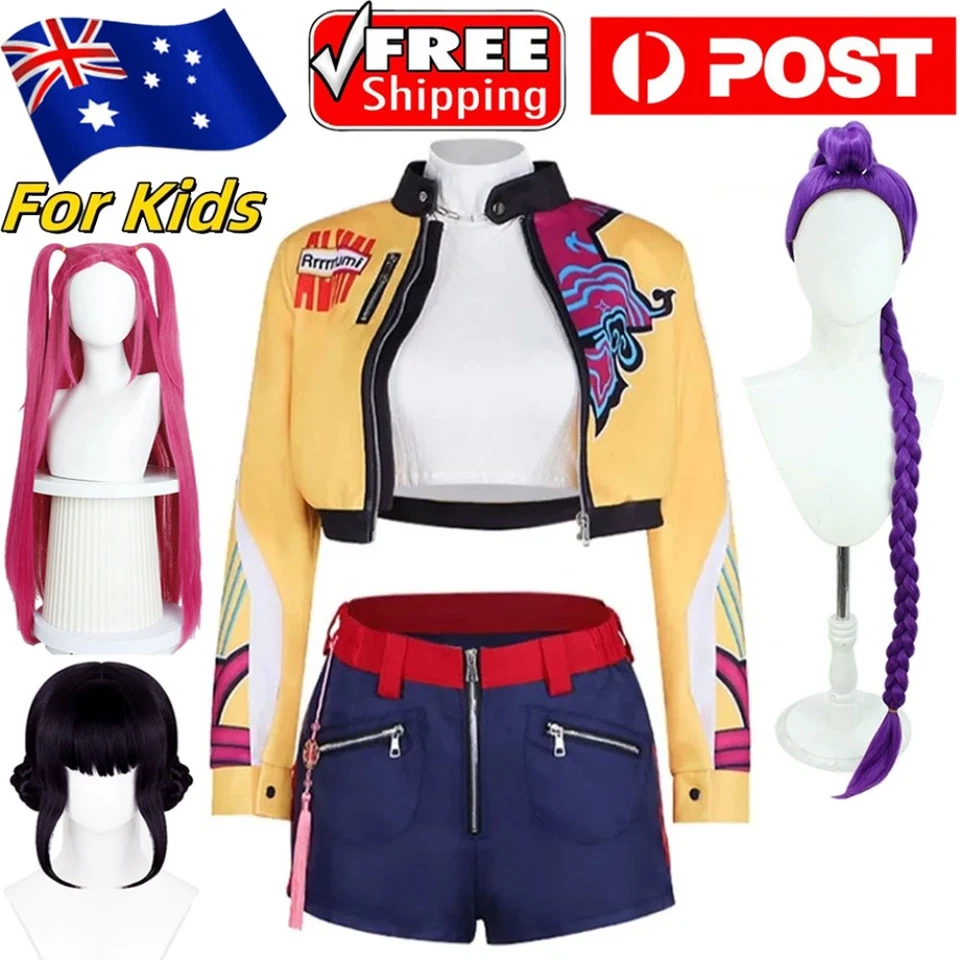 Kids Girls K-Pop: Demon Hunters Rumi Cosplay Costume Dress Book Week Mira Zoey