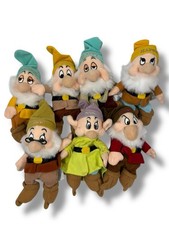 Disney Store Snow White and the Seven Dwarfs Set of 7 Bean Bag Plush